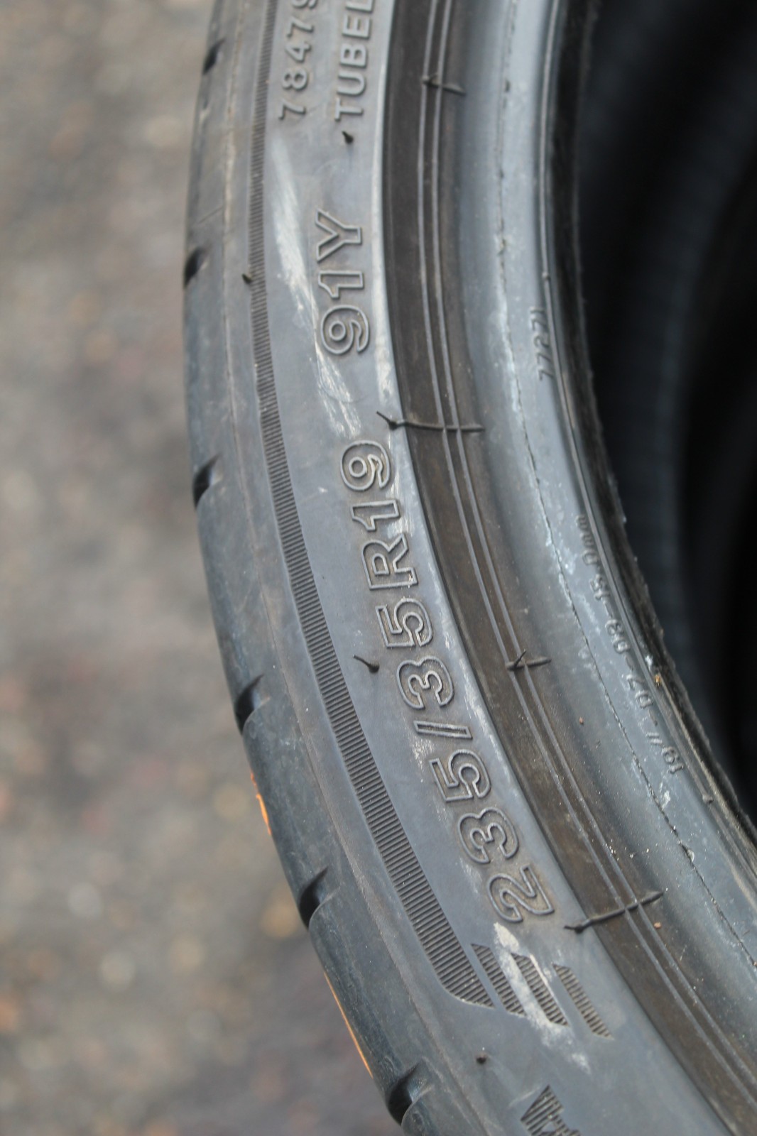 235 35 19 Bridgestone, Potenza S005, XL, 91Y, x2 A Pair 5.5mm (F1_tyres) L3853