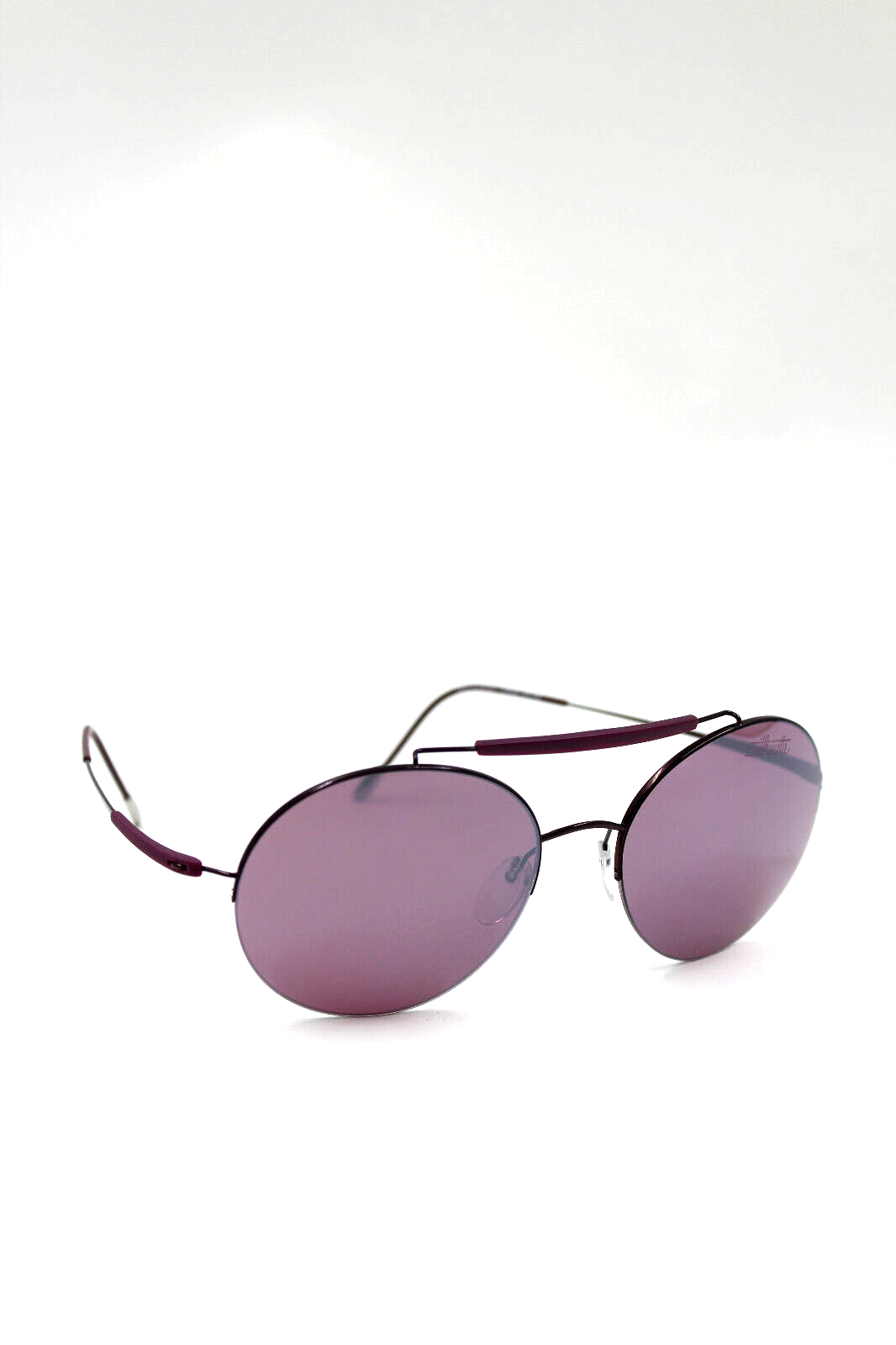 Pre-owned Silhouette Adventurer 8659 6223 Violet Dark/aubergine Shiny Authentic Sunglasses In Purple