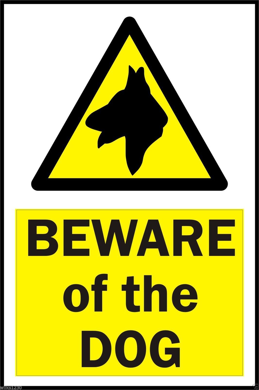 Schilder & -Plaketten mit Hunde-Warnungen