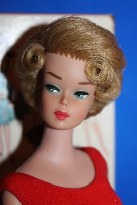 European Vintage Barbie Bubble Cut Genuine Side Part OOAK-Green Eyes.with Box.