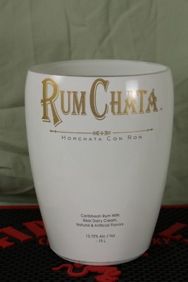 RUMCHATA RUM  GLASS CANDY, VASE  MADE FROM ORGINAL 1.75 BOTTLE