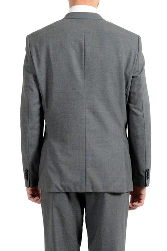 Pre-owned Hugo Boss "jets4/lenon1" Men's 100% Wool Gray Two Button Suit