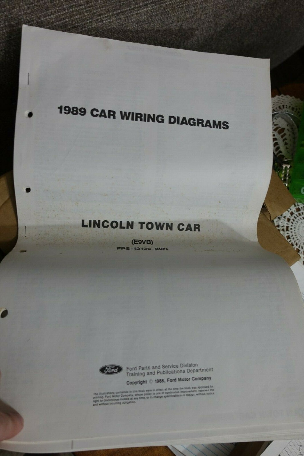 1989 Lincoln Town Car Wiring Diagram Used for sale in Chesterfield