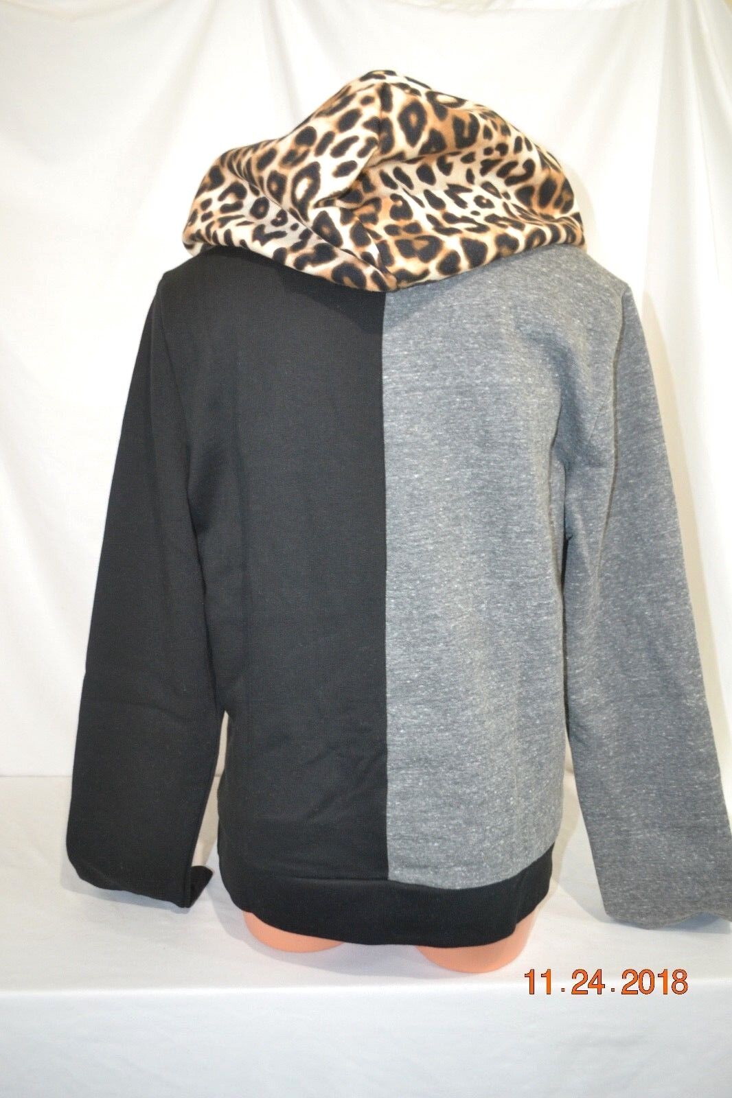 Pre-owned Victoria's Secret Victorias Secret Pink Leopard Perfect Pullover Hoodie Sweatshirt S