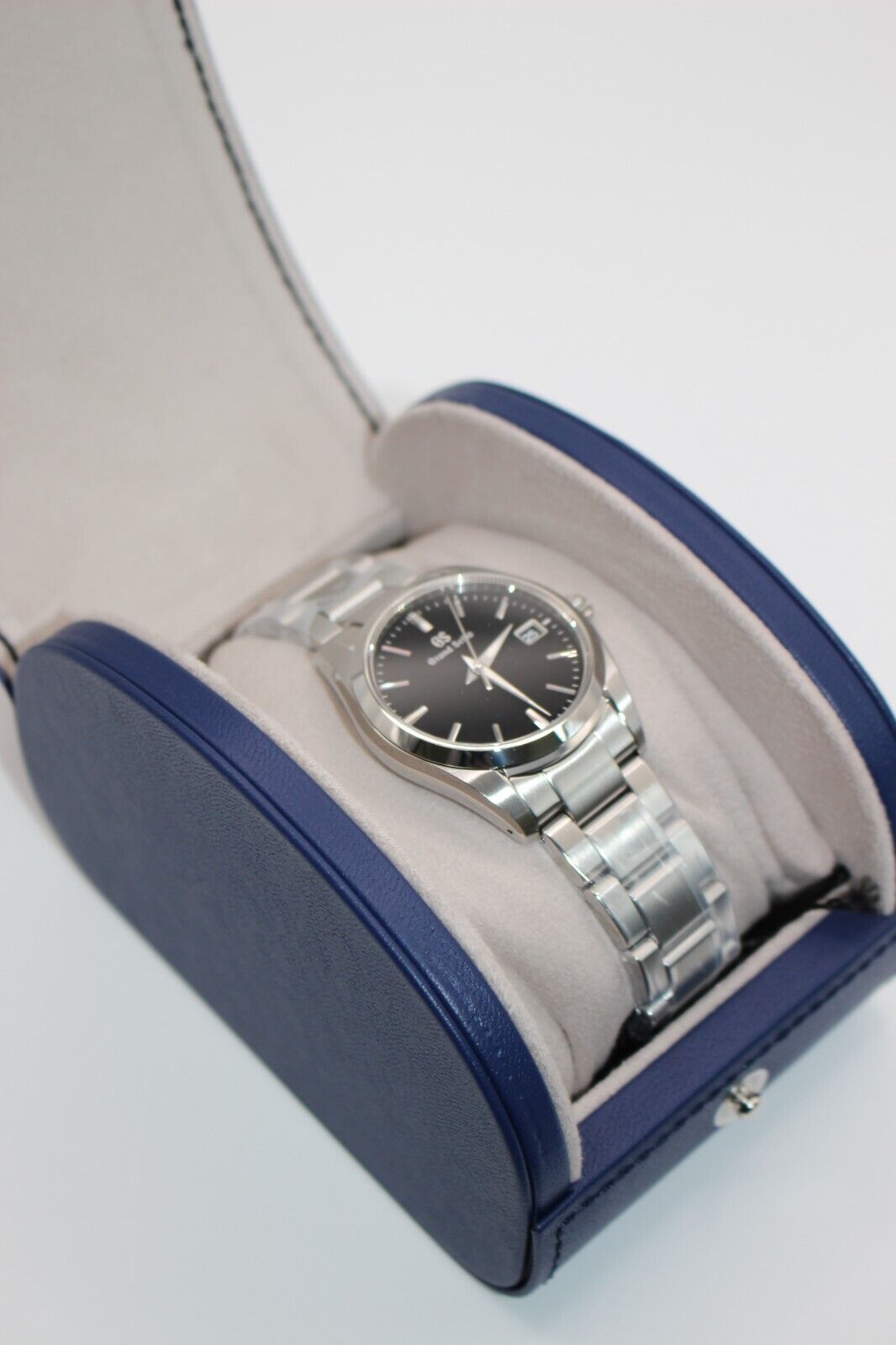 Pre-owned Grand Seiko Seiko Grand Heritage Collection Sbgx261 Black Quartz Stainless Steel Men's Watch