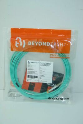 2 pck Beyondtech Pureoptics Optical Fiber LC to LC Patch Cable OM3 50/125 Duplex