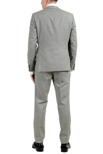Pre-owned Hugo Boss "reymond/wenten" Men's 100% Wool Extra Slim Two Button Suit In Multicolor