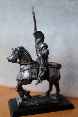 Helsinian Knight on Barded Metal Warhorse Harlequin proxy Warhammer Empire Metal