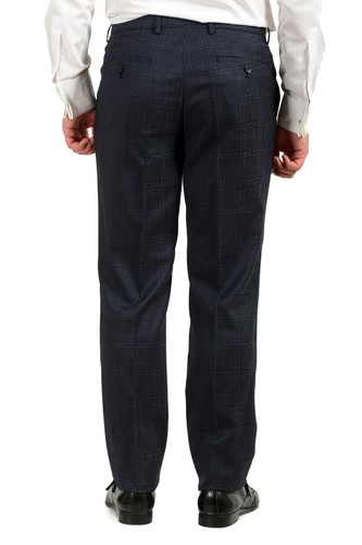 Pre-owned Hugo Boss Men's "jackson/lenon2" Regular Fit Plaid 100% Wool Two Button Suit In Gray