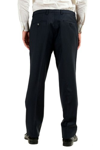 Pre-owned Hugo Boss "the James4/sharp6" Men's 100% Wool Blue Two Button Suit Us 40l It 50l