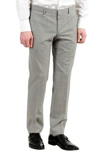 Pre-owned Hugo Boss "novan5/ben2" Men's 100% Wool Slim Two Button Suit Us 38r It 48r In Multicolor