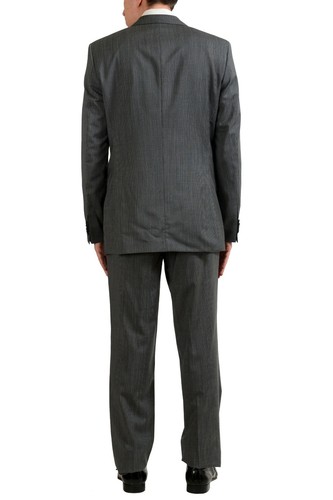 Pre-owned Hugo Boss "the James4/sharp6" Men's 100% Wool Two Button Suit Us 40l It 50 In Gray