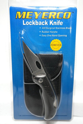 Meyerco Lockback  3 1/2 inch Pocket Knife with sheath ( item # 133 )