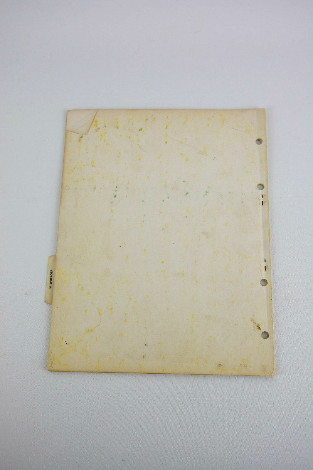 John Deere Model 34 Manure Spreader Parts Catalog Manual PC-1089