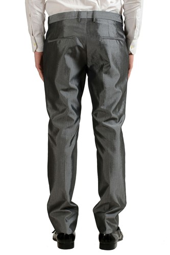 Pre-owned Just Cavalli Men's Wool Silver Two Button Suit Us 38 It 48