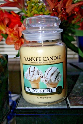 NEW! Yankee Candle Fudge Ripple LARGE Jar 22 oz Retired HTF RARE