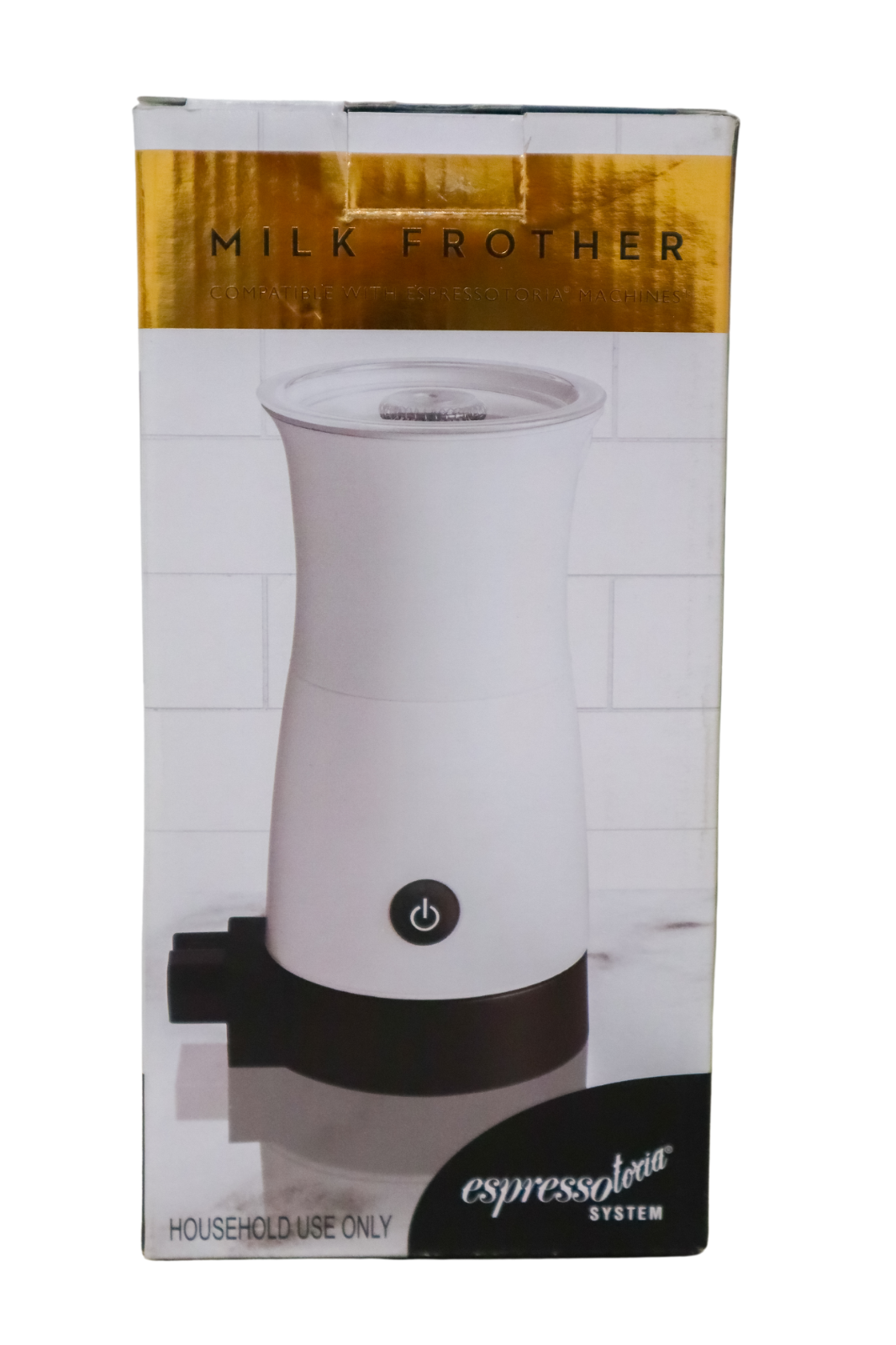 Espressotoria Hot/Cold Milk Frother - 8.45fl oz White With Electric Power Cord