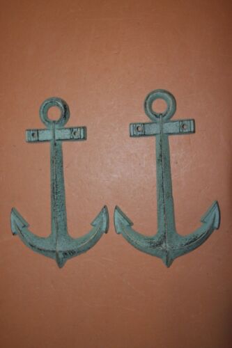 (2), Antiqued Look Cast Iron Anchor Wall Plaques, Cast Iron, 7 1/2" each, N-42