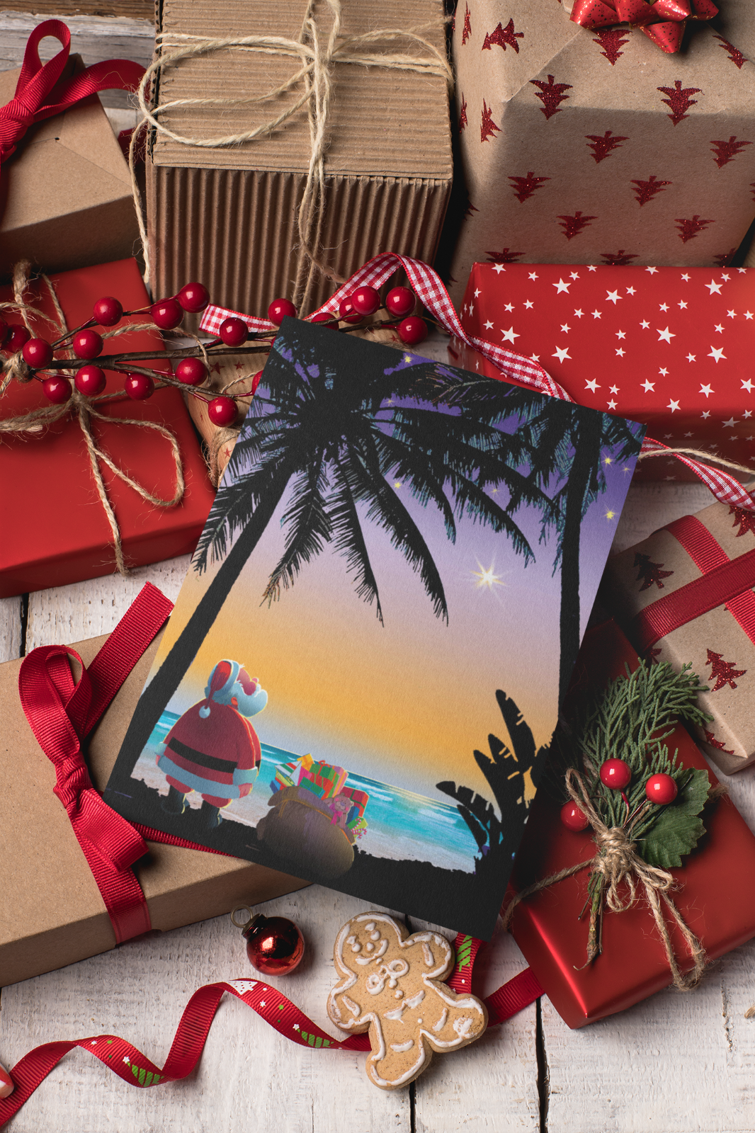 Tropical Dreams Christmas Card - Beach Christmas Cards - 30069