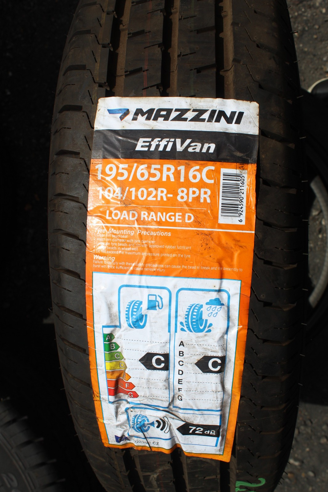 New 205 65 16C Mazzini, Effivan, 104/102R, x1 Single Tyre (F1_tyres) YD113