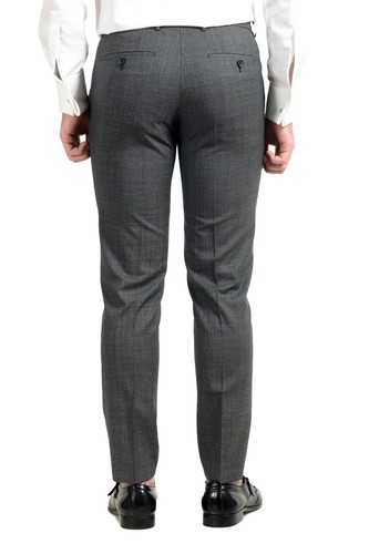 Pre-owned Hugo Boss "novan6/ben2" Men's 100% Wool Gray Slim Two Button Suit