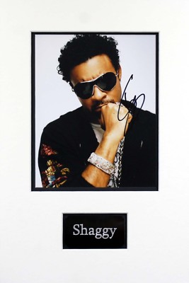 SHAGGY Signed & Mounted 10x8 Photo AFTAL COA Mr BOOMBASTIC Musician DJ