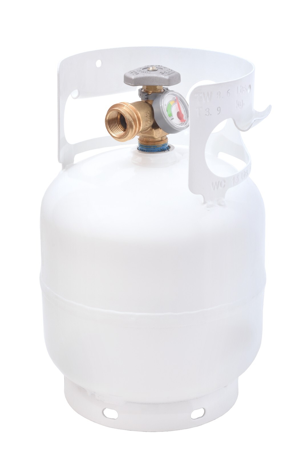 5 lb Refillable Steel Propane  Cylinder with OPD Valve & Built-in Site Gauge