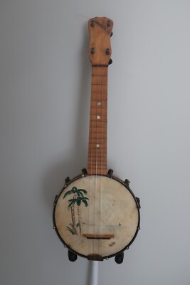 Vintage & Antique Slingerland MayBell Ukulele Banjo Folk Art Palm Tree Pix