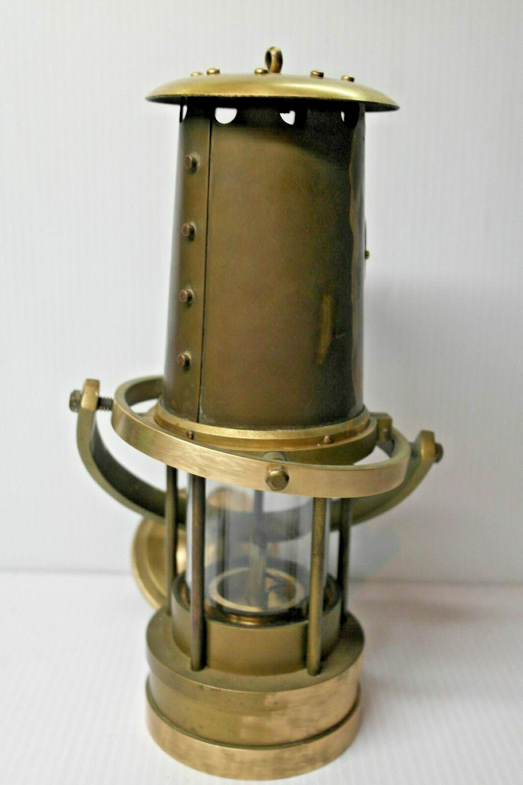 Weems and Plath Brass Yacht Lantern w/ Gimble Mount Bracket