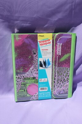 Trapper Keeper Binder RETRO Vintage Style Cheetah Leopard Boombox 80 s 90 s Mead