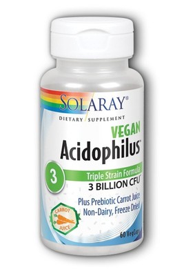 Solaray Acidophilus Plus Морковный сок 60 капсул