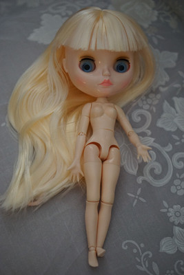 Brand NEW NUDE BLYTHE Doll with BLONDE LONG HAIR 4 EYE COLORS with pull string