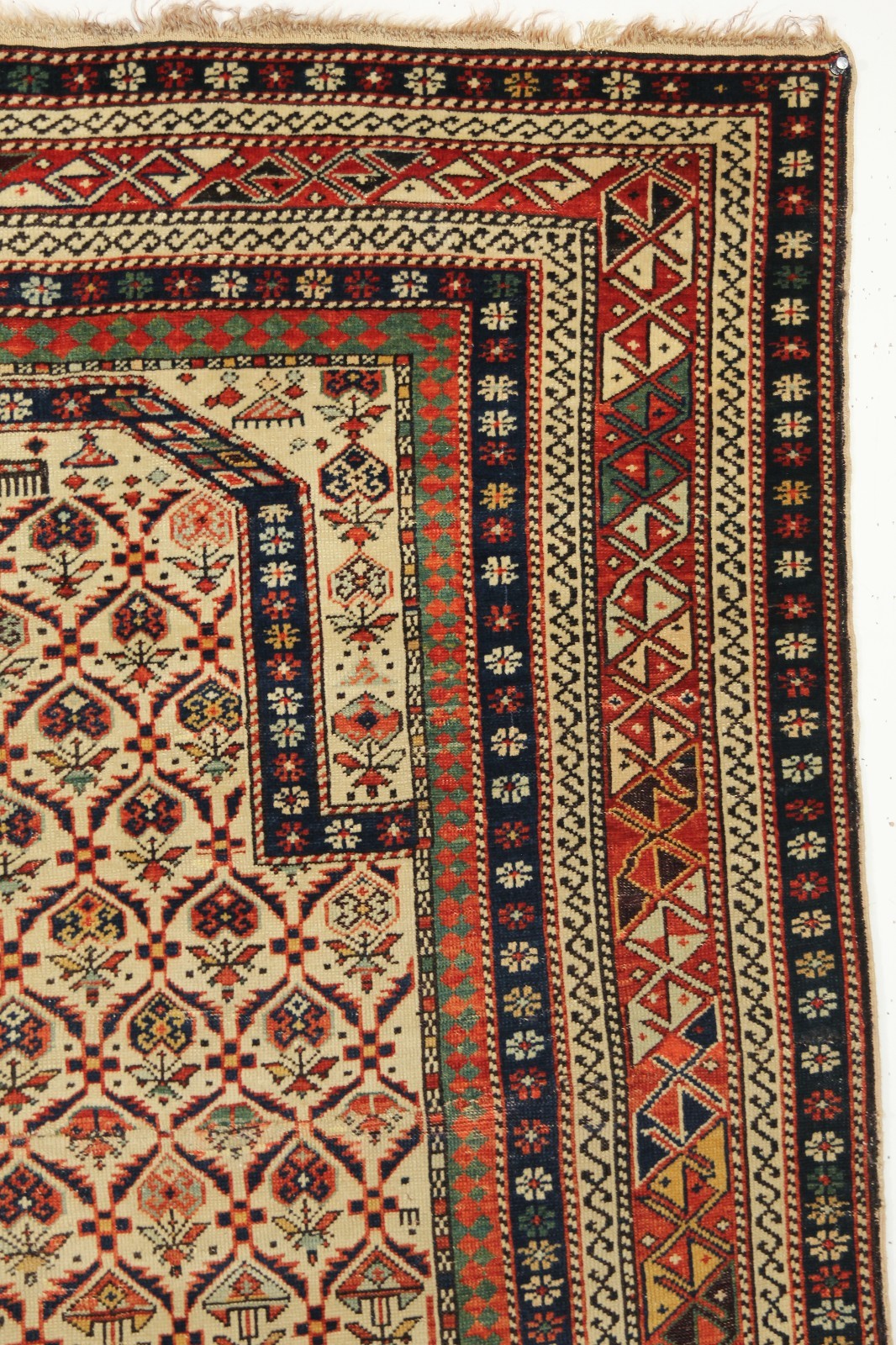 Antique Caucasian Dagestan Prayer Rug; Circa 1860; 3-8 x 4-10 ft.