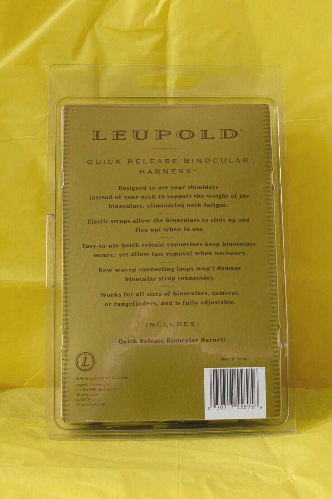 NEW Leupold Universal Quick Release Binocular Harness Leather X Back ON SALE $22