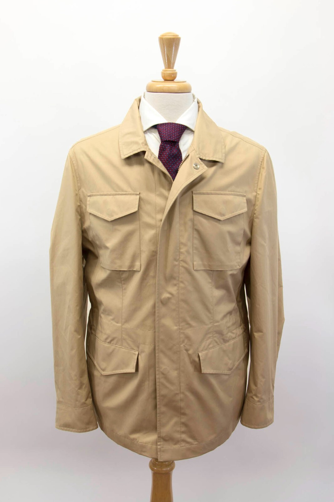 Pre-owned Brunello Cucinelli Nwt$3995  Men's Utility Jacket W/logo Engraved Hardware A248 In Beige