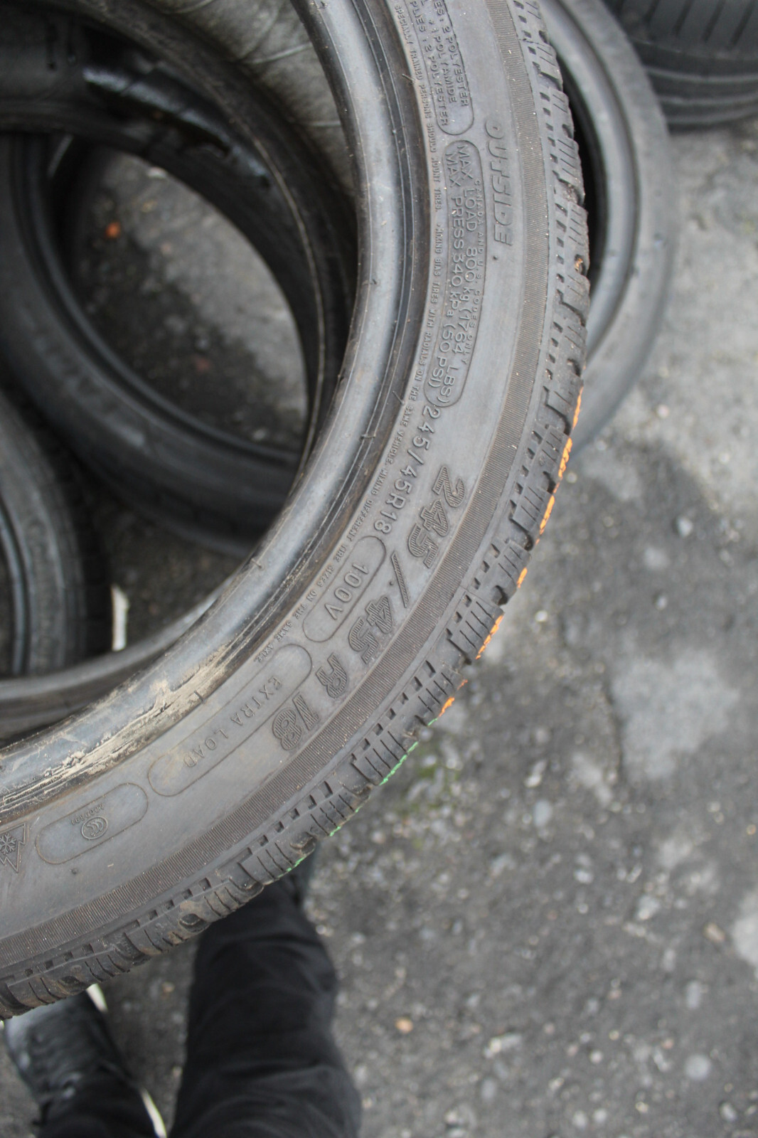 245 45 18 Michelin, Winter, XL MO, M+S, 100V x2 A Pair 6.0mm (F1_tyres) FO L3123