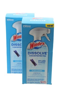 Windex Dissolve Concentrated Pod Glass Cleaner Starter Kit (2 Kits) Slightly Dis