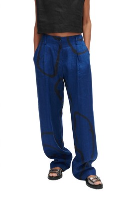 Pre-owned Rachel Comey Belhurst Pant In Navy - Size 4 In Blue