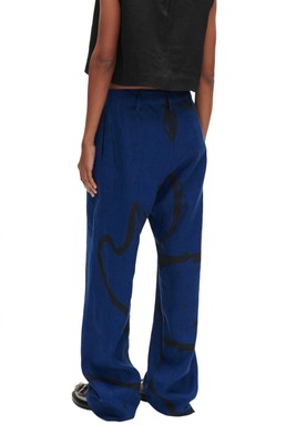 Pre-owned Rachel Comey Belhurst Pant In Navy - Size 4 In Blue