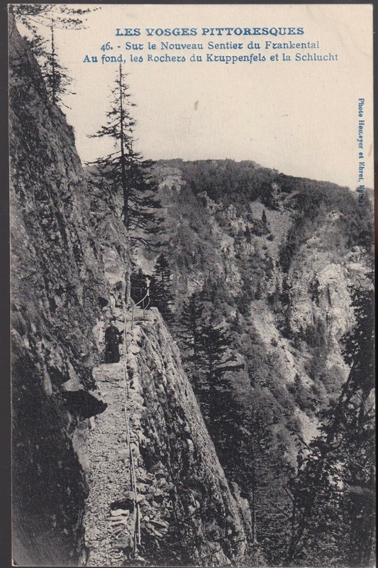 Frankental 88 Sentier Le Kruppenfels La Schlucht Cpa ÃCrite Ã  Mme Bonnaric ~1900