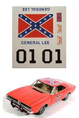 #01 Dukes Of Hazzard DECAL fits T-Jet Aurora AFX Tyco Lifelike Autoworld