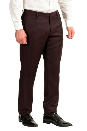 Pre-owned Dolce & Gabbana Men's Multi-color Silk Wool Plaid Three Piece Suit Us 44r It 54r In Purple/black