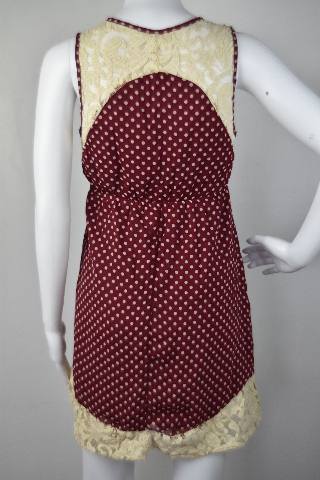 MATERNITY High Waist Sleeveless V-Neckline Lace Tunic Mini Dress Size S