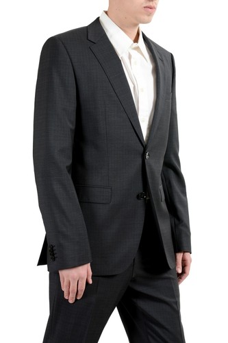 Pre-owned Hugo Boss "c-jeffery/c-simmons" Men's 100% Wool Two Button Suit Us 40l It 50l In Gray