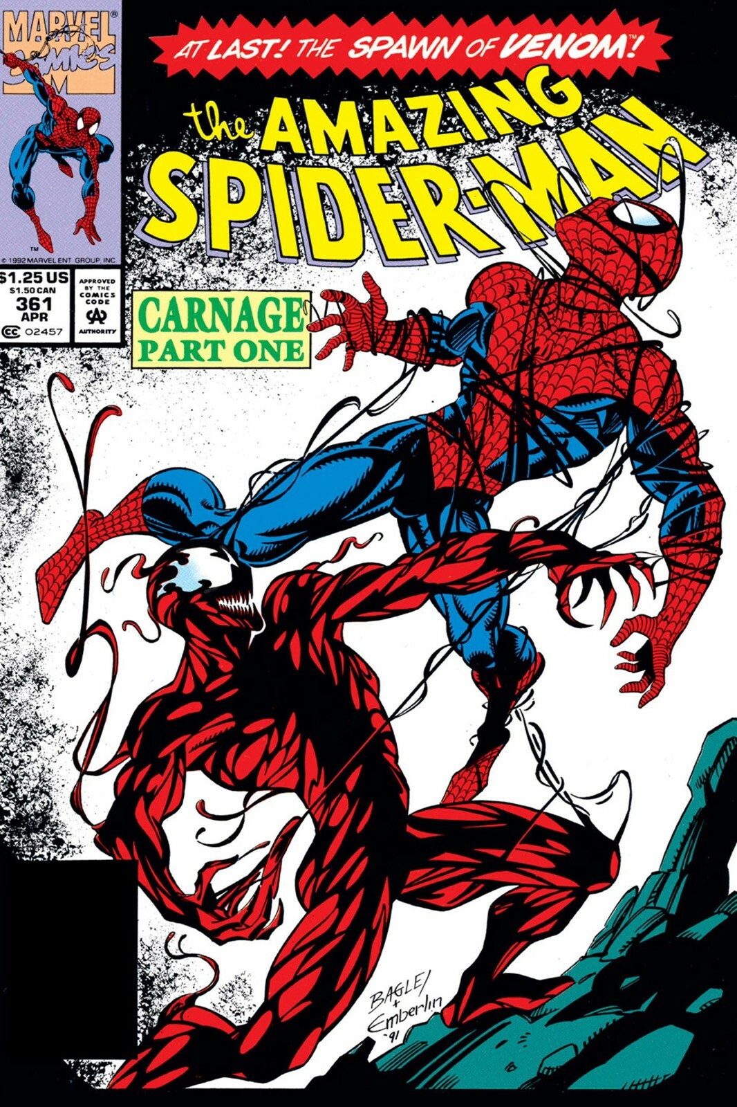Spider-Man vs Carnage Comic Book 361 Cover Poster 24X36 inches | eBay