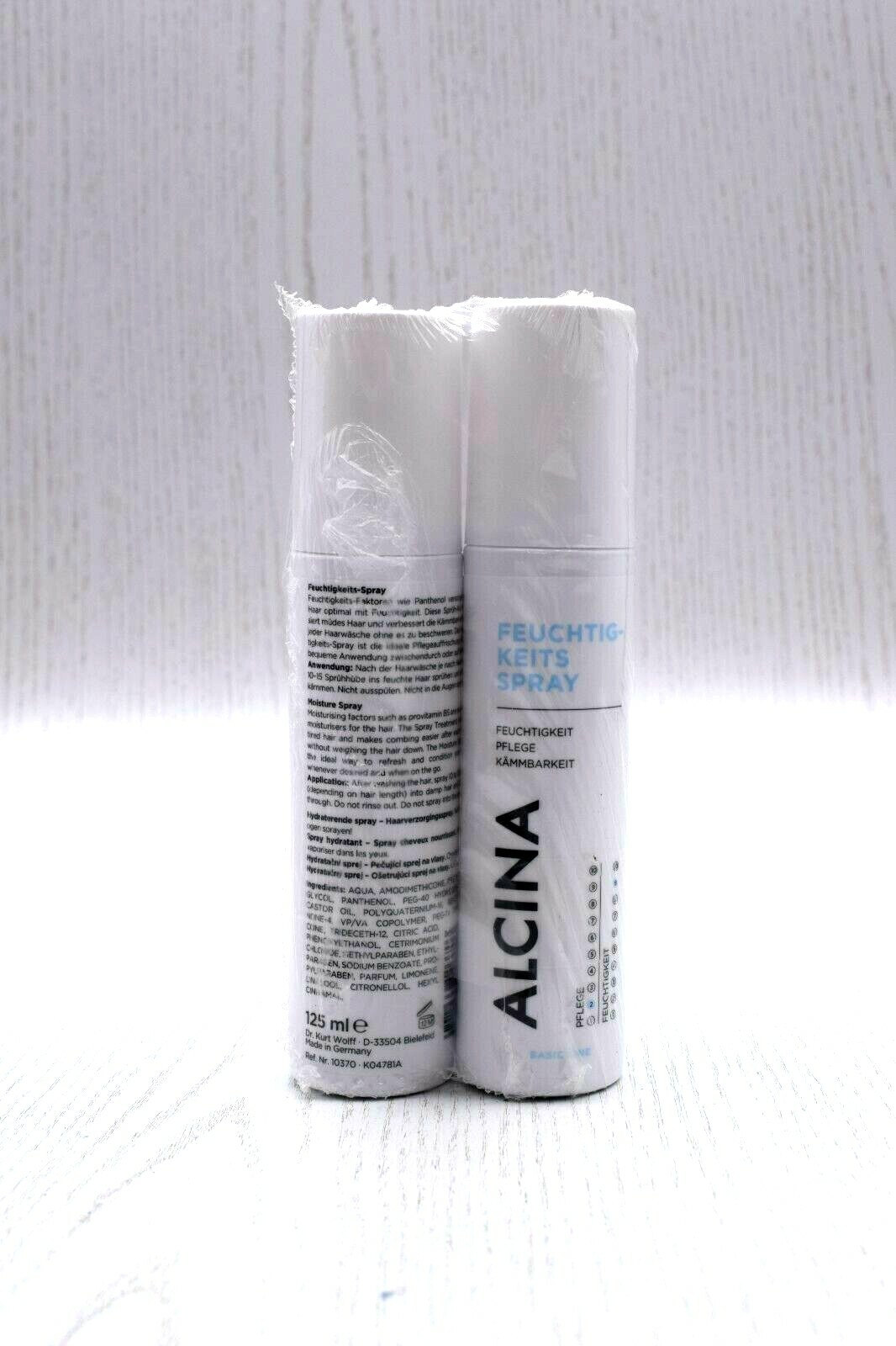 Alcina Feuchtigkeits-Spray zur Vitalisierung von müdem Haares 2x 125 ml