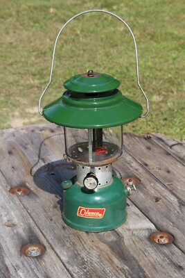 Vintage 1966 COLEMAN Double Mantle Lantern - Model 228F Big Hat 2/66