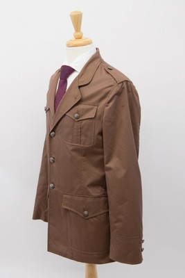 Pre-owned Brunello Cucinelli Nwt$3095  Mens Safari Jacket W/ Logo Buttons Size 48/38us A196 In Brown (please Refer To Note Below)
