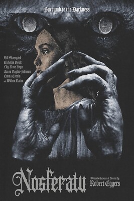 2024 Nosferatu Movie Poster 11X17 Lily Rose Depp Bill Skarsgard William Dafoe  