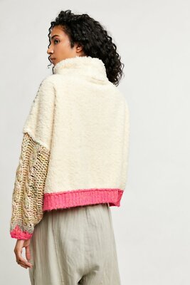 FREE PEOPLE FREE PEOPLE SZM SCHNEE HIMMEL PATCHWORK & KUNST SHEARLING PULLOVER